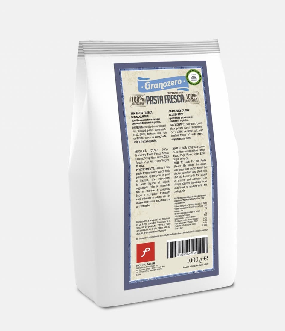 PREPARATO PER PASTA FRESCA GLUTEN FREE E LACTOSE FREE