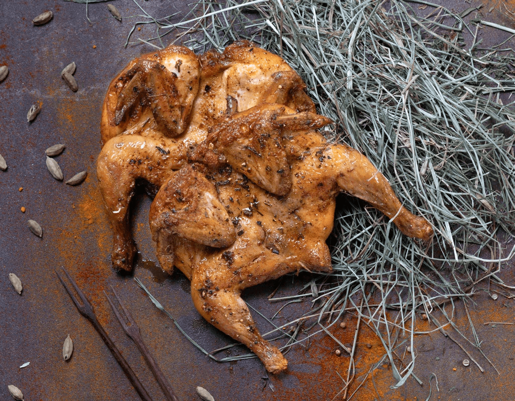 Half rotisserie chicken