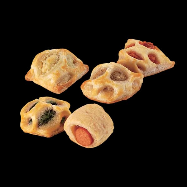 Salatini ripieni assortiti di pasta sfoglia
