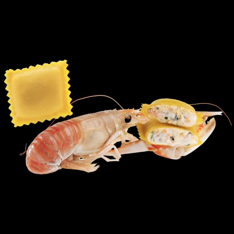 Scrigni ripieni agli scampi