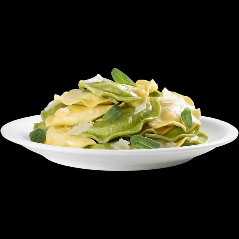 Tortelli mezzaluna burro e salvia