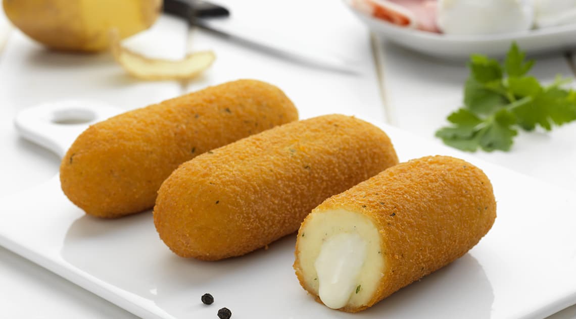 Crocch&eacute; di Patate con Prosciutto e Mozzarella