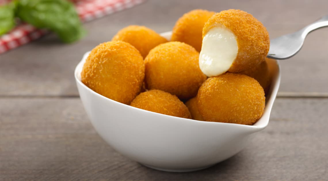 Bocconcini panati di &ldquo;Mozzarella di Bufala Campana DOP&rdquo;