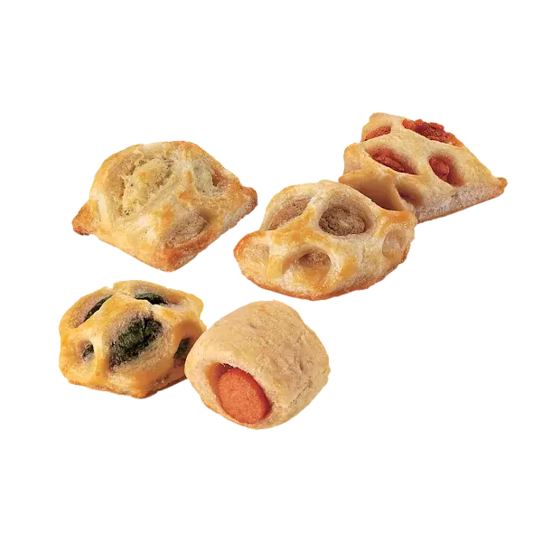 Salatini ripieni assortiti di pasta sfoglia