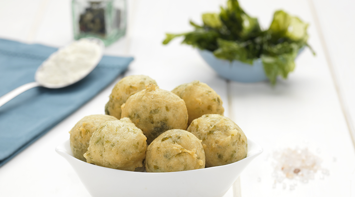 Frittelle con alghe di mare